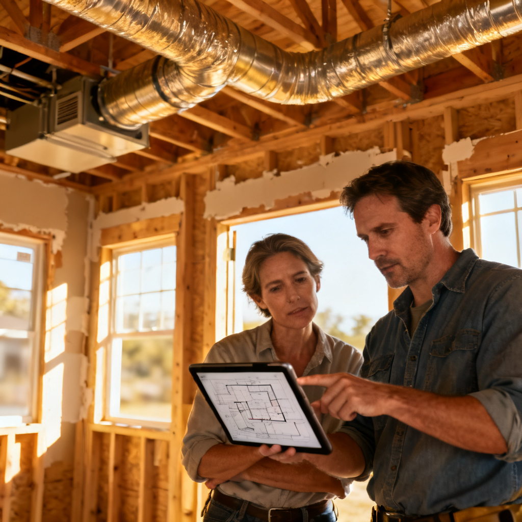 New construction HVAC installation